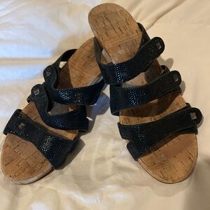 Black Strappy Sandals, 8N